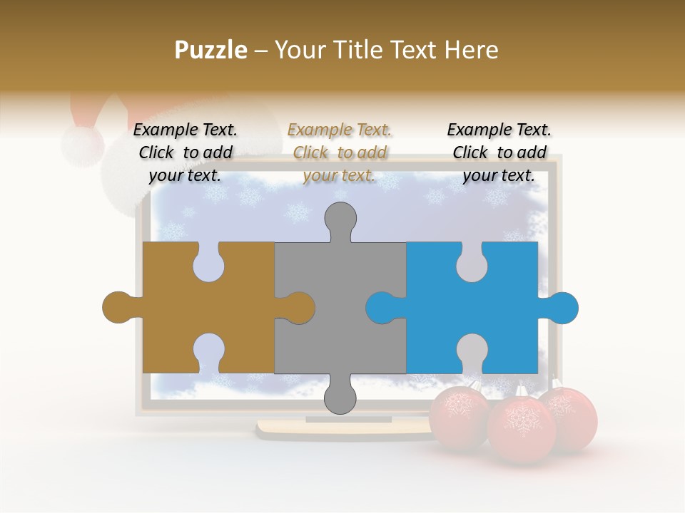 Silver Blue Santa PowerPoint Template