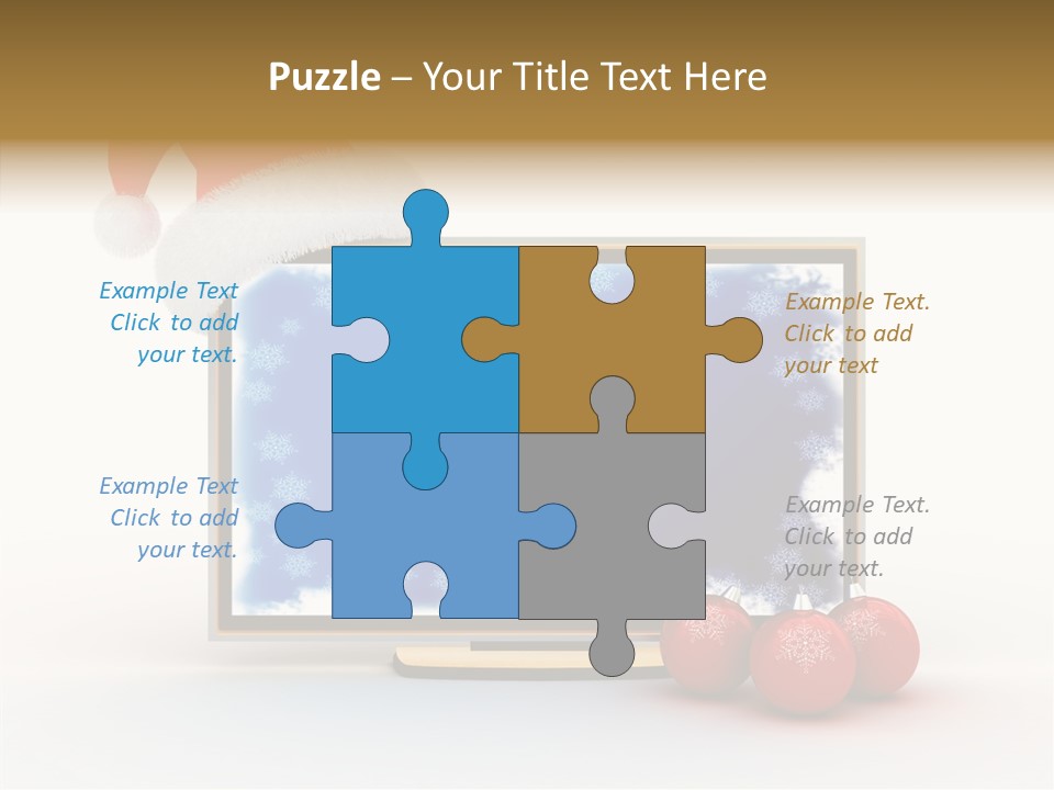 Silver Blue Santa PowerPoint Template