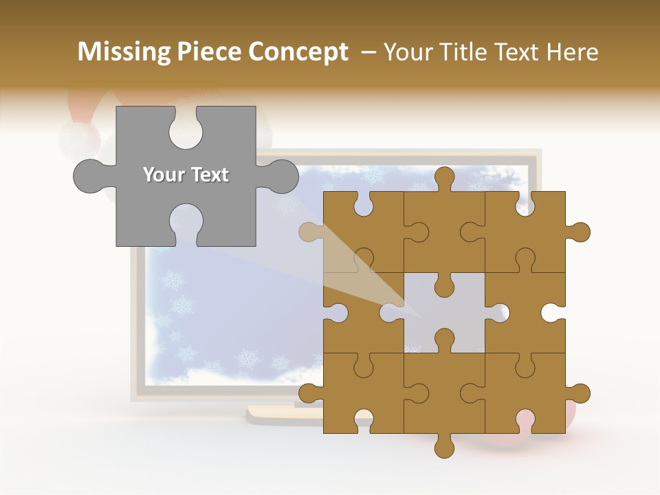 Silver Blue Santa PowerPoint Template