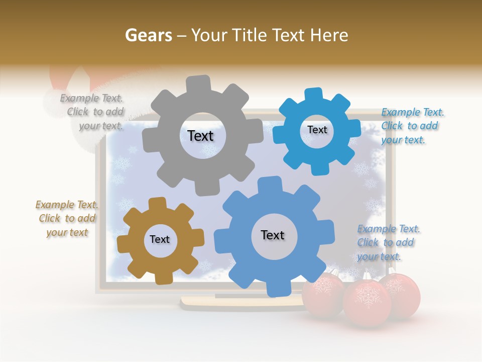 Silver Blue Santa PowerPoint Template