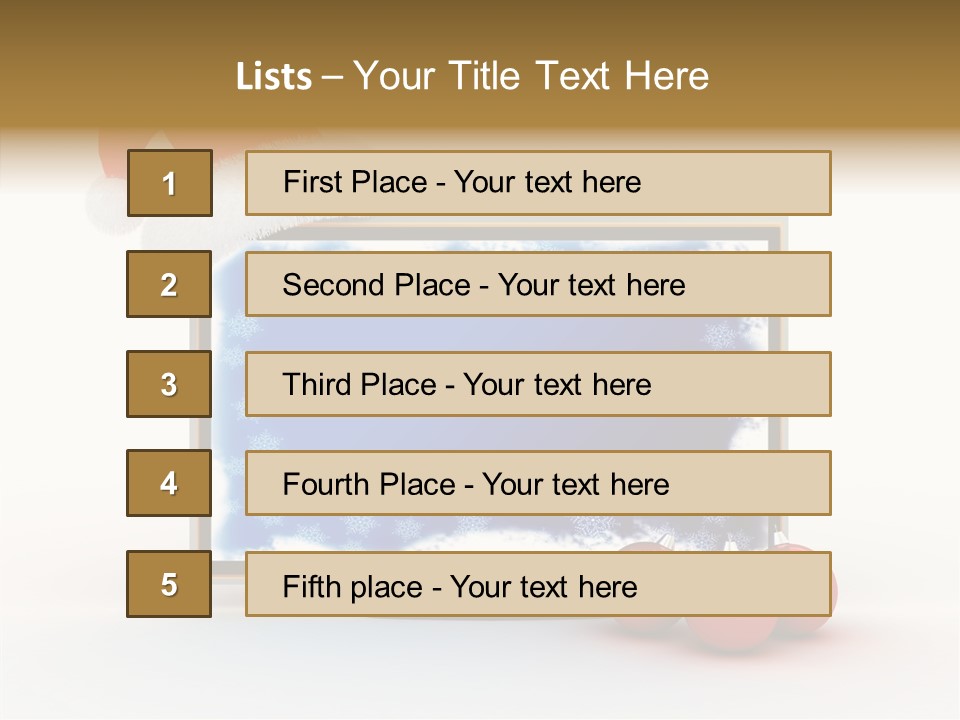 Silver Blue Santa PowerPoint Template