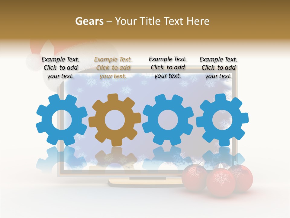 Silver Blue Santa PowerPoint Template