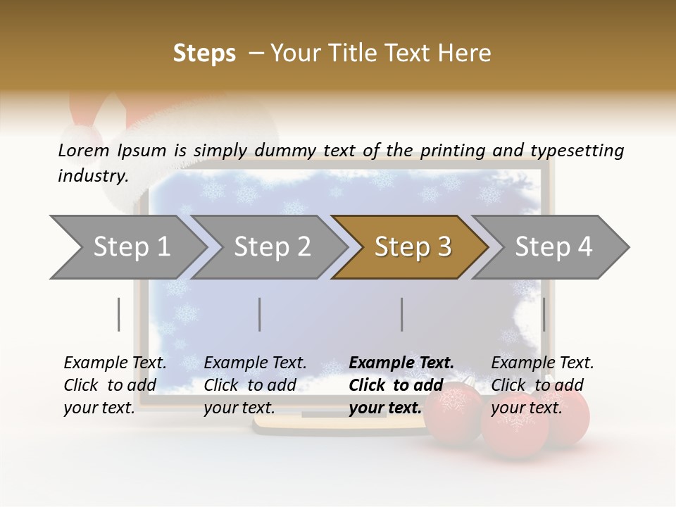 Silver Blue Santa PowerPoint Template