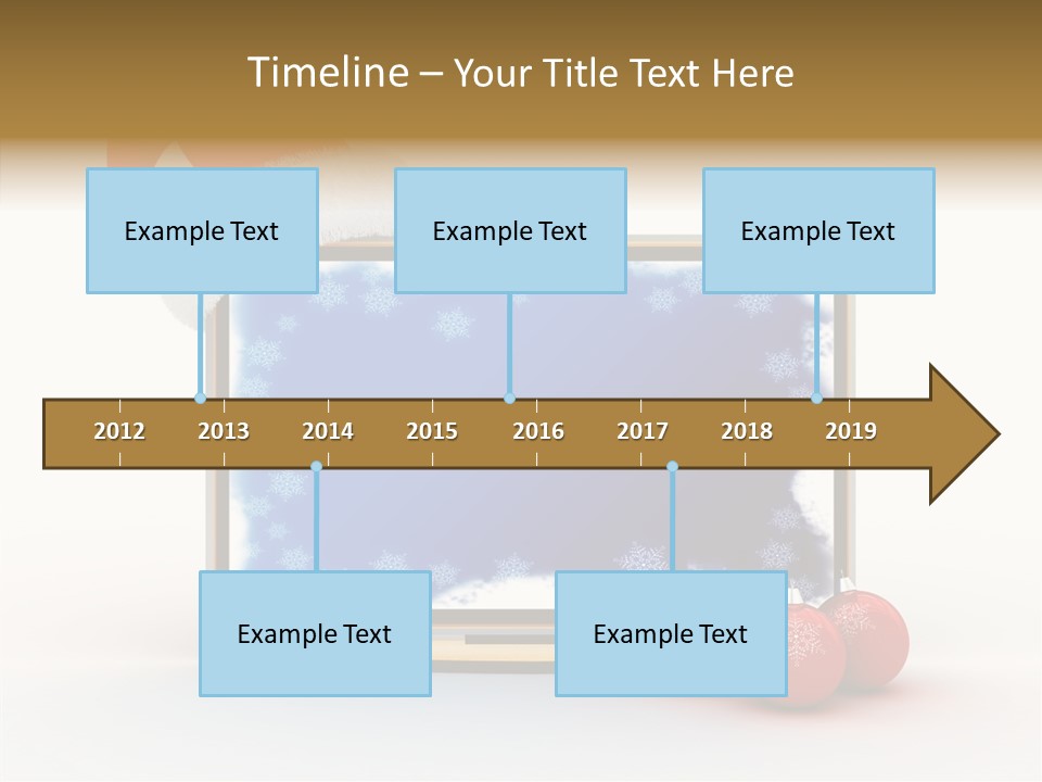 Silver Blue Santa PowerPoint Template
