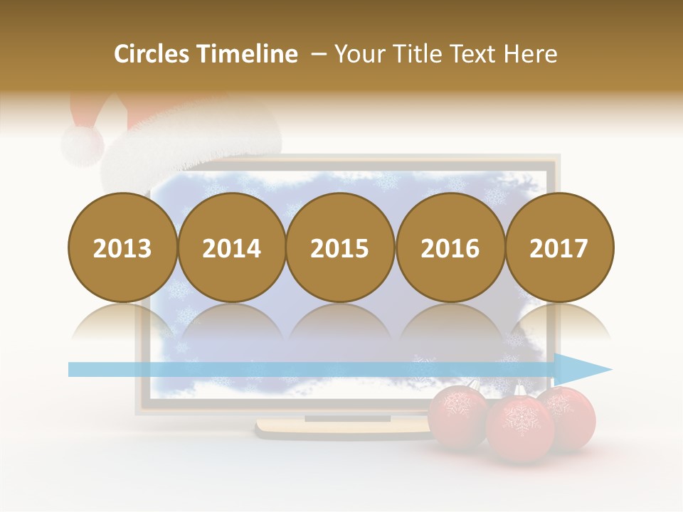 Silver Blue Santa PowerPoint Template