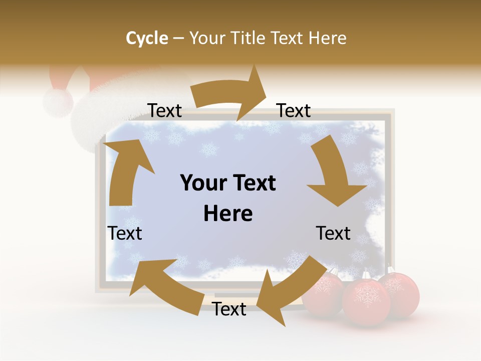 Silver Blue Santa PowerPoint Template