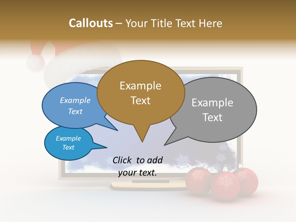 Silver Blue Santa PowerPoint Template