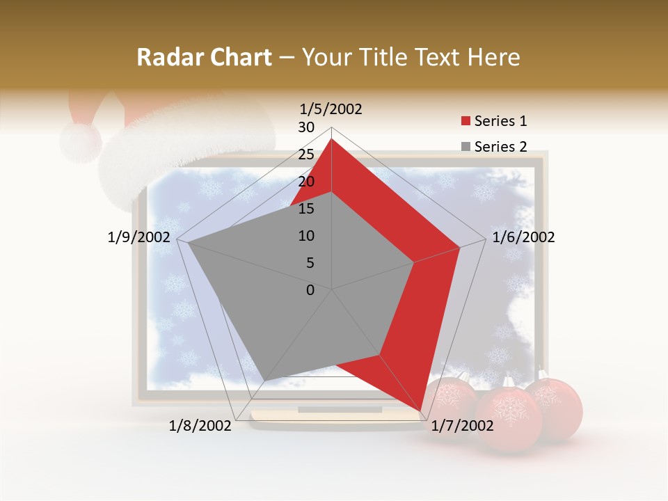 Silver Blue Santa PowerPoint Template