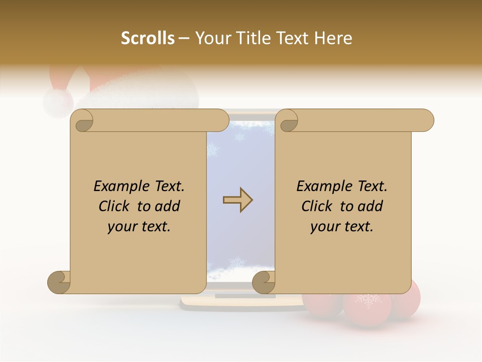 Silver Blue Santa PowerPoint Template