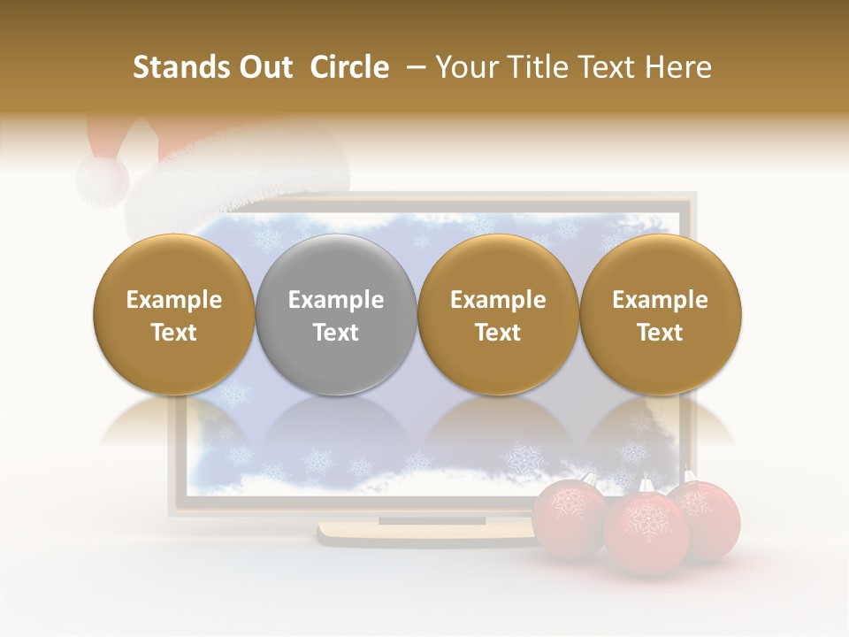 Silver Blue Santa PowerPoint Template