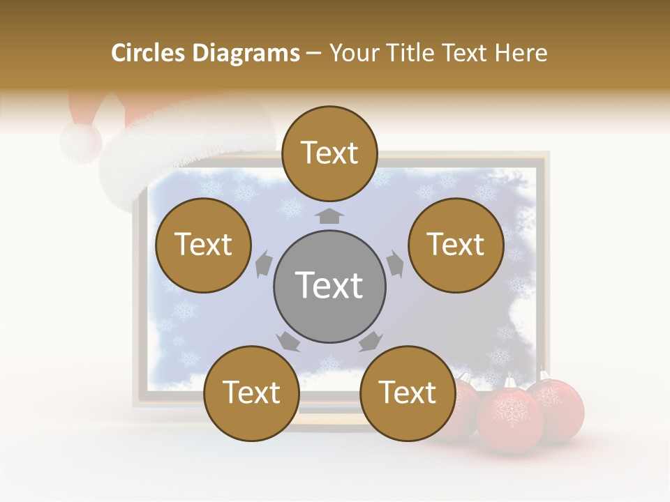 Silver Blue Santa PowerPoint Template