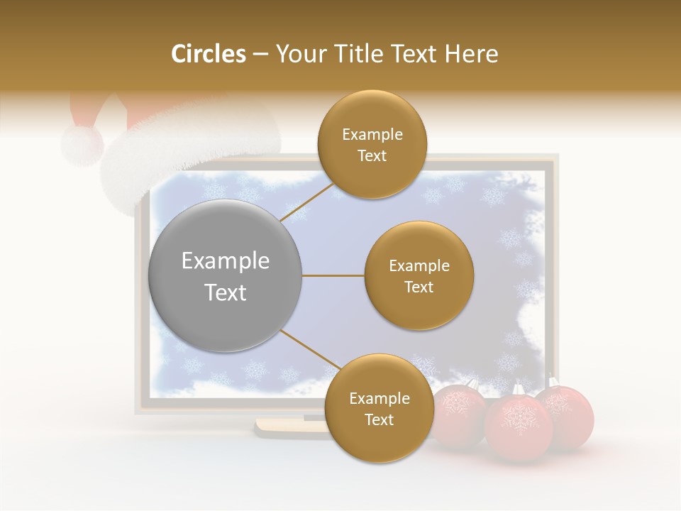 Silver Blue Santa PowerPoint Template