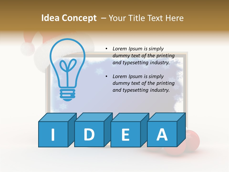 Silver Blue Santa PowerPoint Template