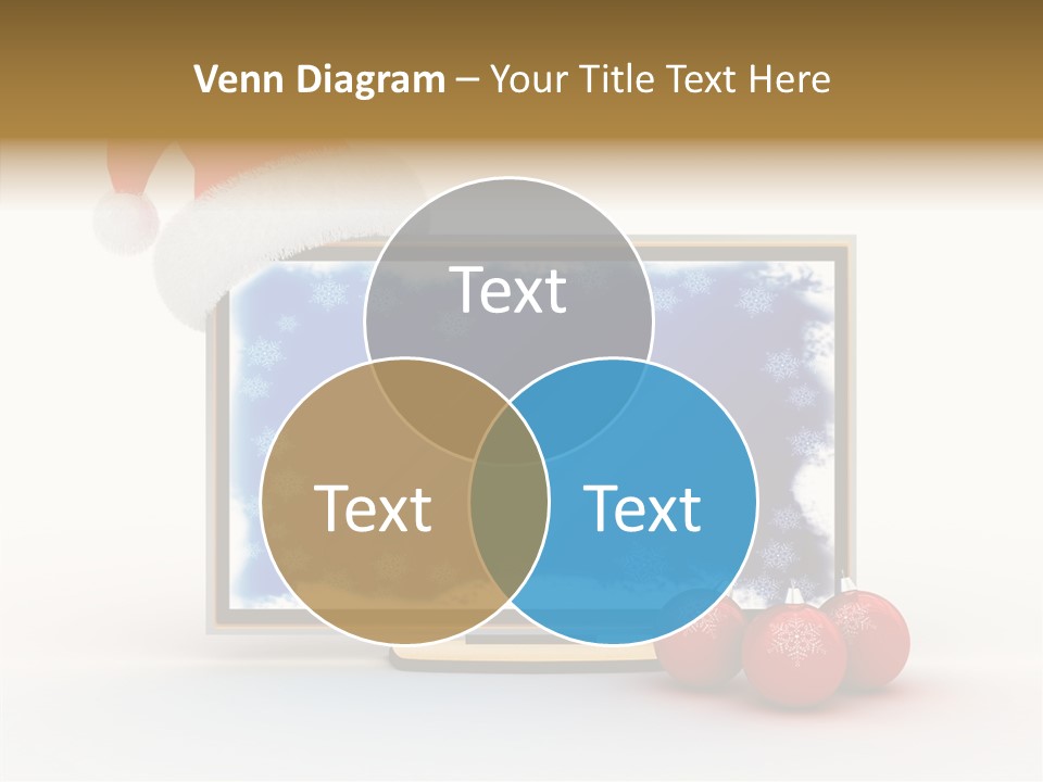 Silver Blue Santa PowerPoint Template