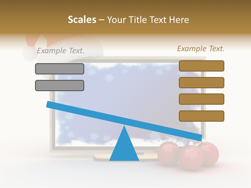 Silver Blue Santa PowerPoint Template