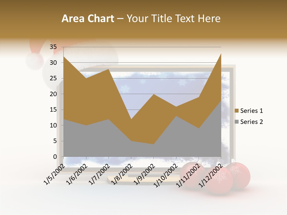 Silver Blue Santa PowerPoint Template