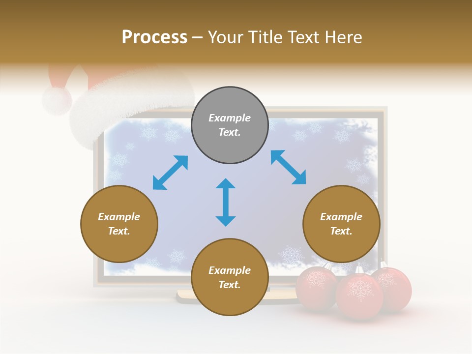 Silver Blue Santa PowerPoint Template