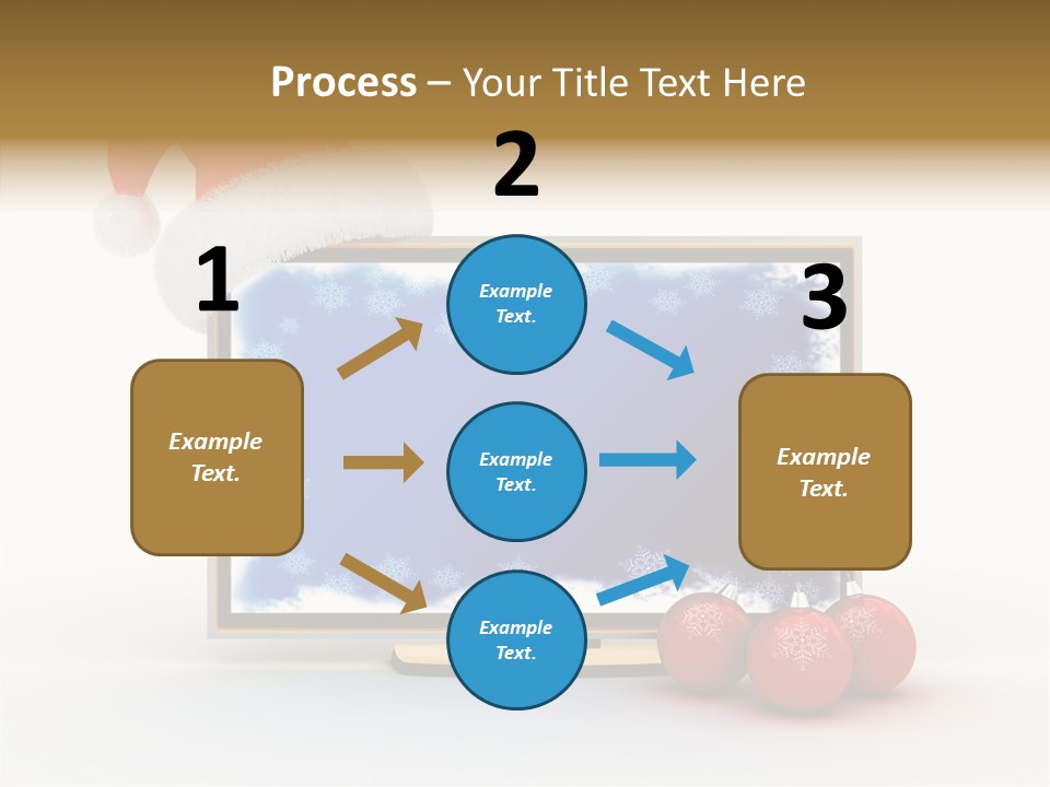 Silver Blue Santa PowerPoint Template