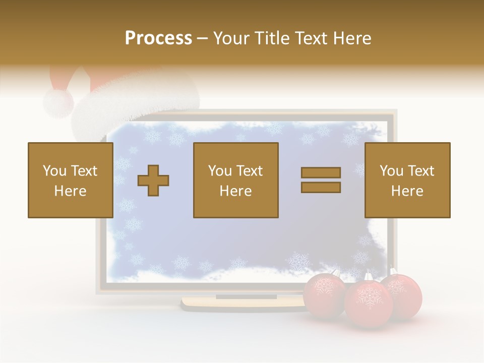 Silver Blue Santa PowerPoint Template