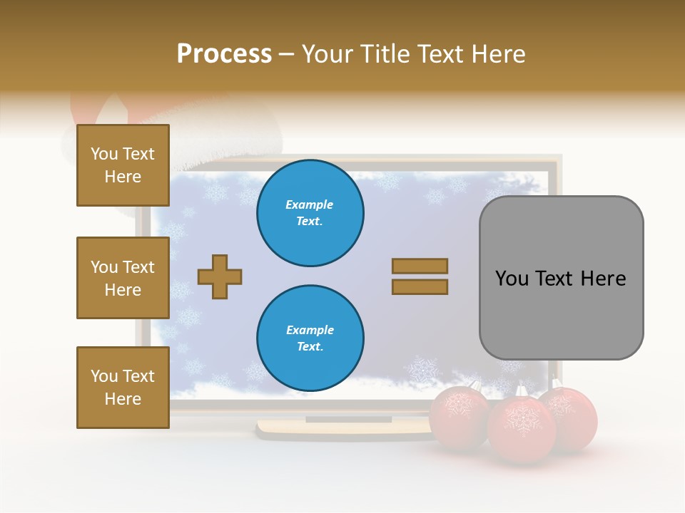 Silver Blue Santa PowerPoint Template