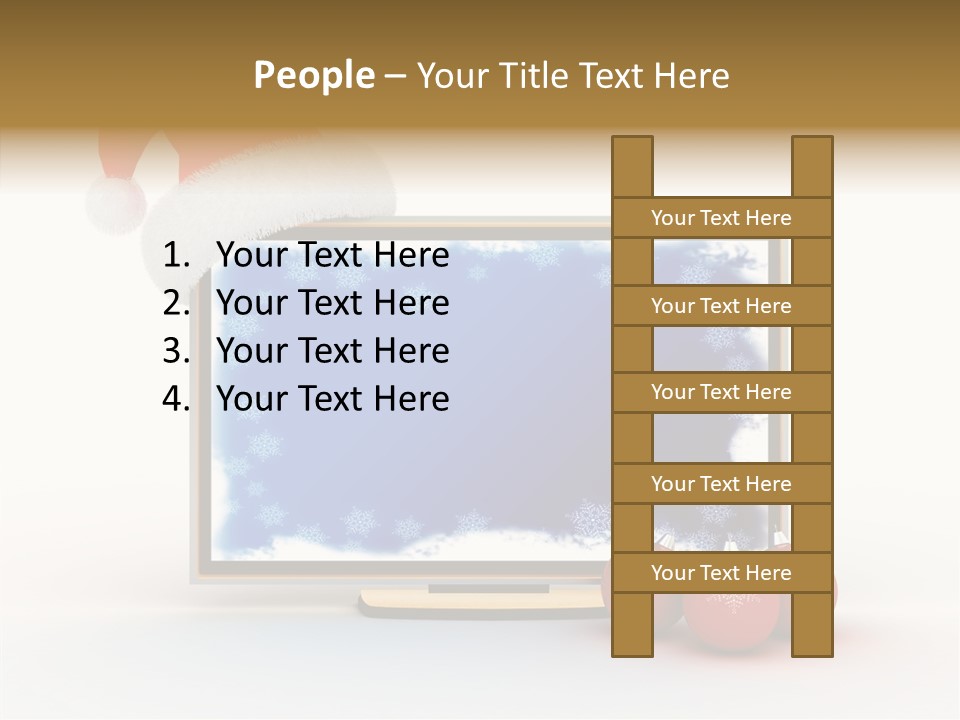 Silver Blue Santa PowerPoint Template