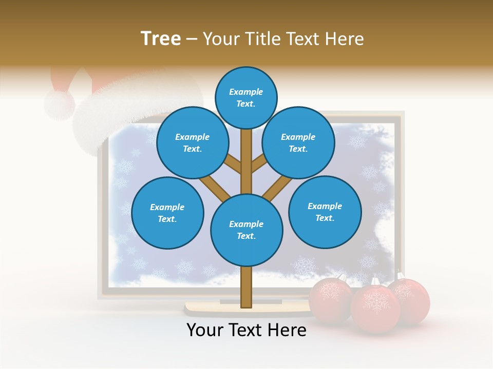 Silver Blue Santa PowerPoint Template