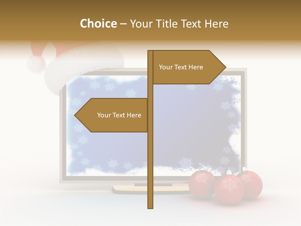 Silver Blue Santa PowerPoint Template