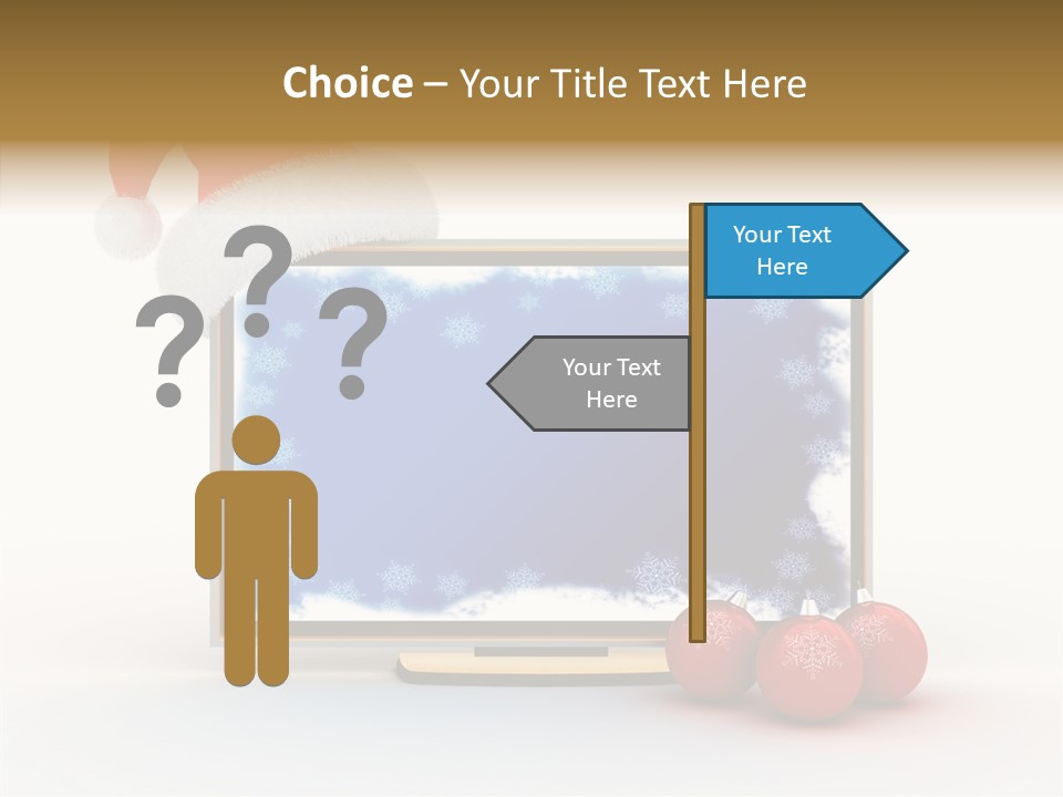 Silver Blue Santa PowerPoint Template