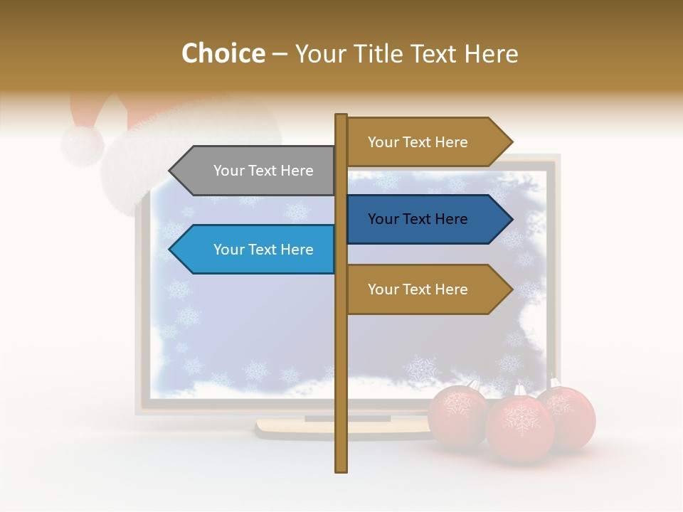 Silver Blue Santa PowerPoint Template