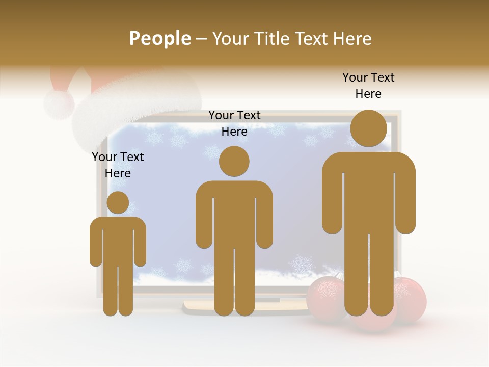 Silver Blue Santa PowerPoint Template