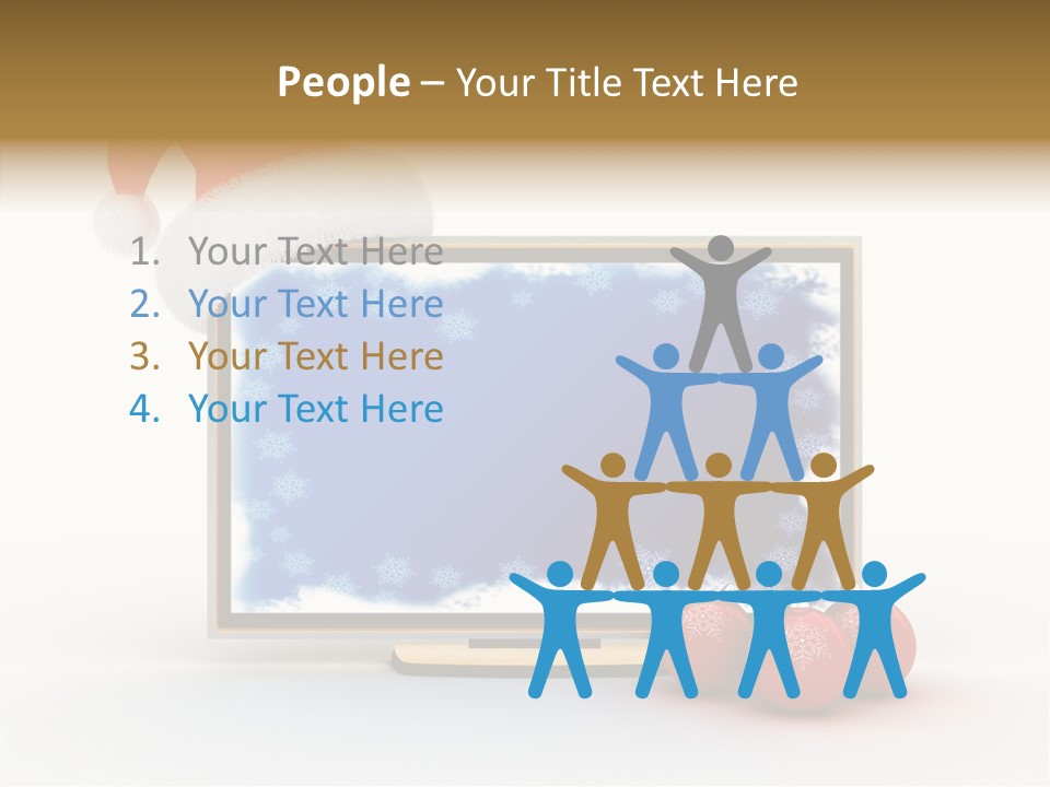 Silver Blue Santa PowerPoint Template