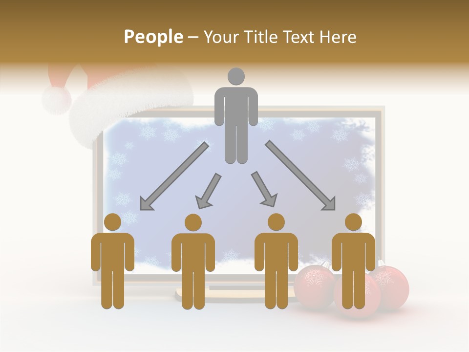 Silver Blue Santa PowerPoint Template