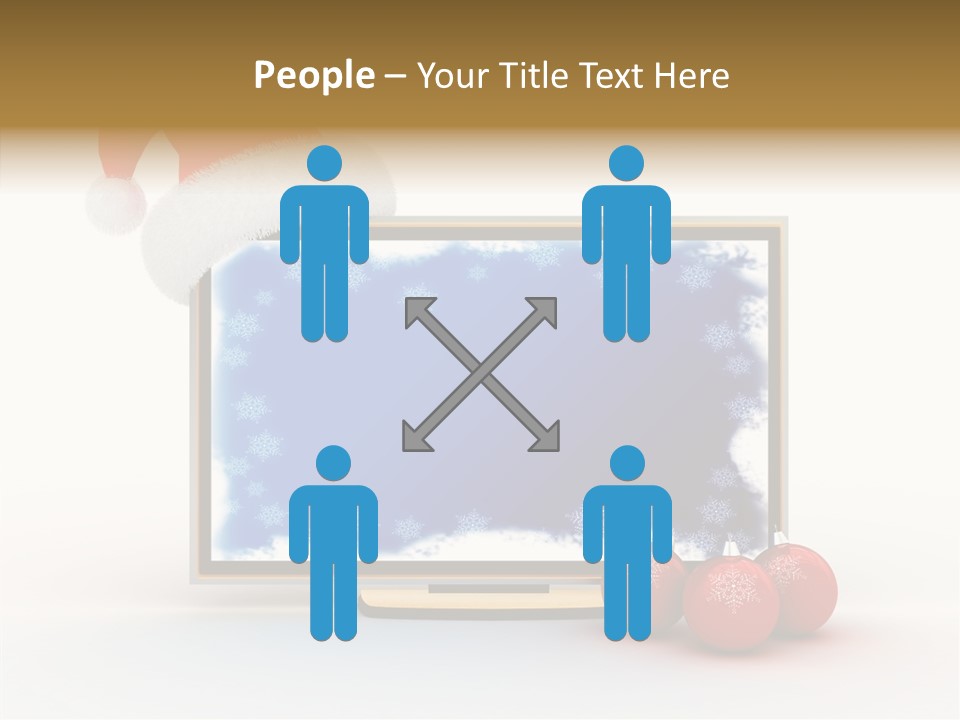 Silver Blue Santa PowerPoint Template