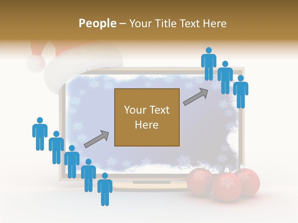 Silver Blue Santa PowerPoint Template