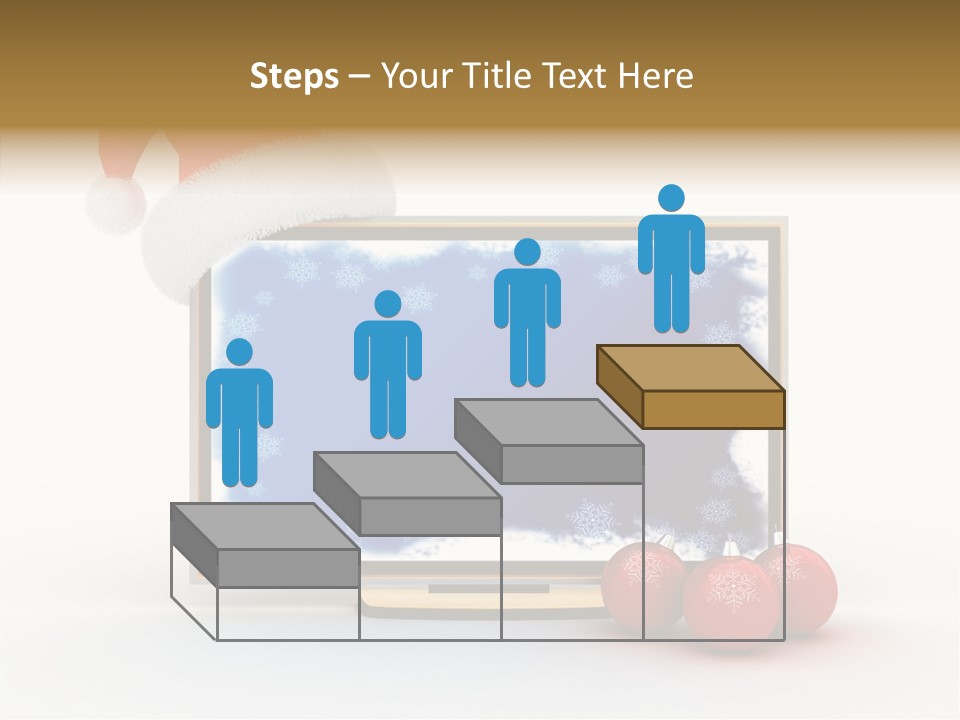 Silver Blue Santa PowerPoint Template