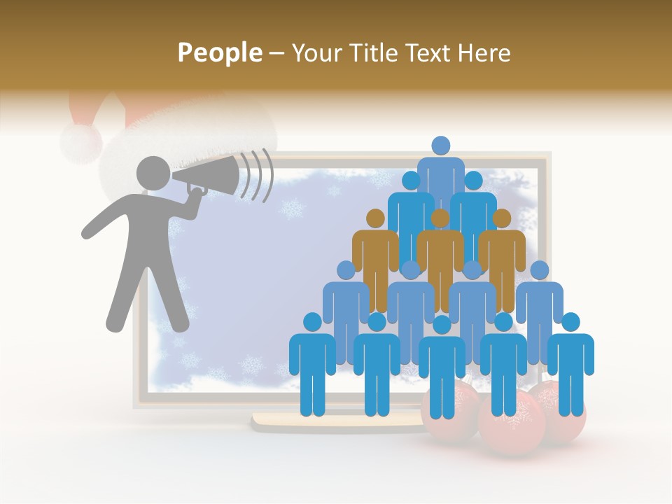 Silver Blue Santa PowerPoint Template