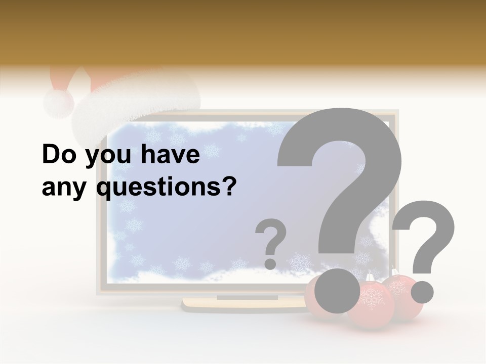 Silver Blue Santa PowerPoint Template