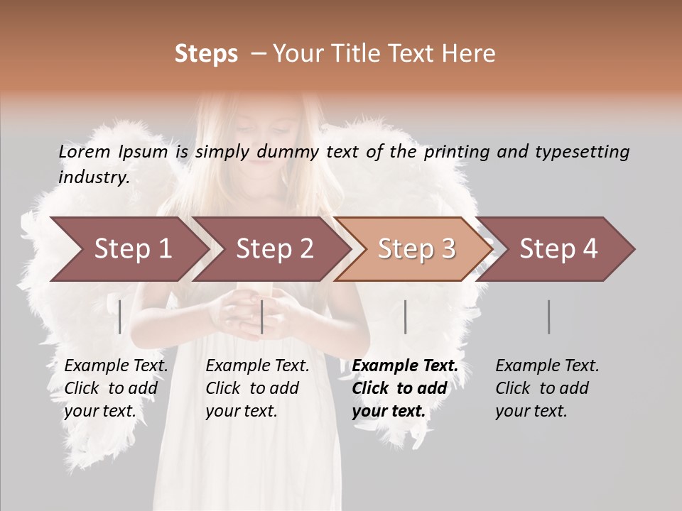 Little Feather Pretty PowerPoint Template