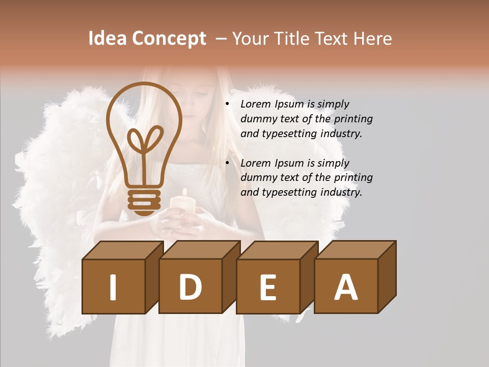 Little Feather Pretty PowerPoint Template