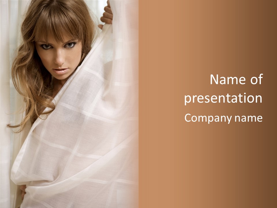 Topless Image Tempting PowerPoint Template