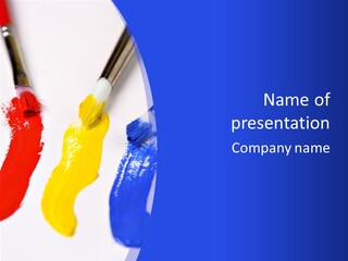 Painter Blue Education PowerPoint Template