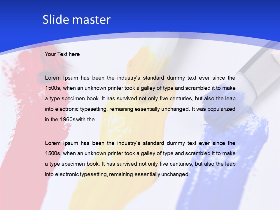 Painter Blue Education PowerPoint Template