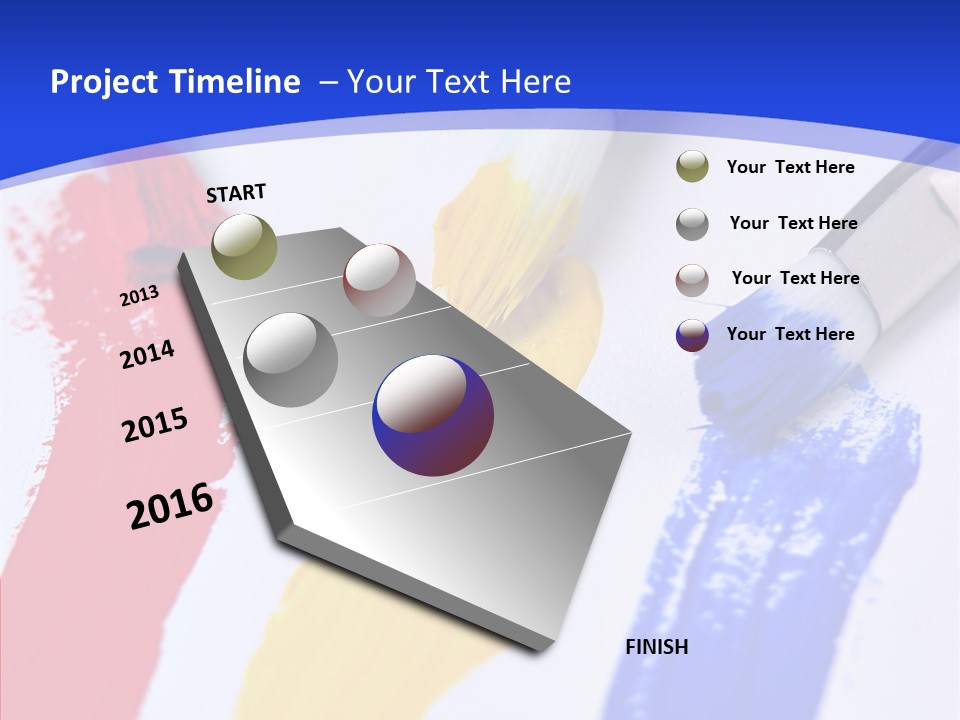 Painter Blue Education PowerPoint Template