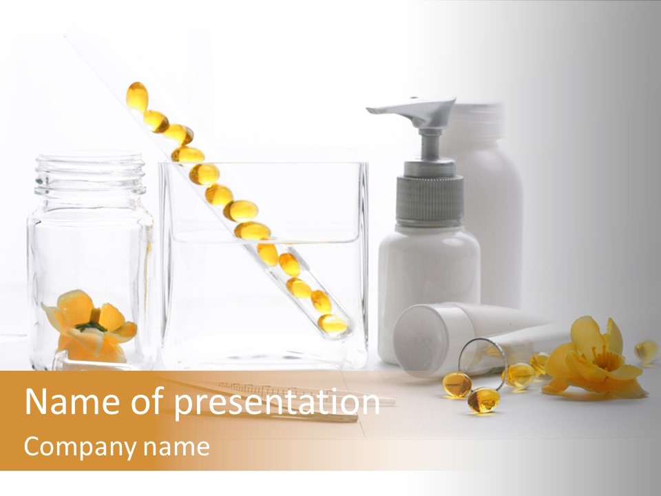 Medical Capsules Container PowerPoint Template