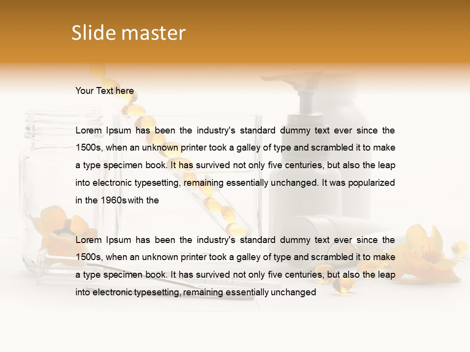 Medical Capsules Container PowerPoint Template