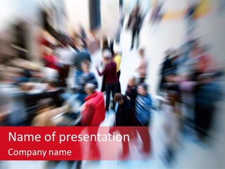 Illustration Of A Crowd Of People PowerPoint Template