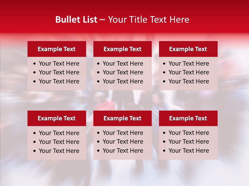 Illustration Of A Crowd Of People PowerPoint Template