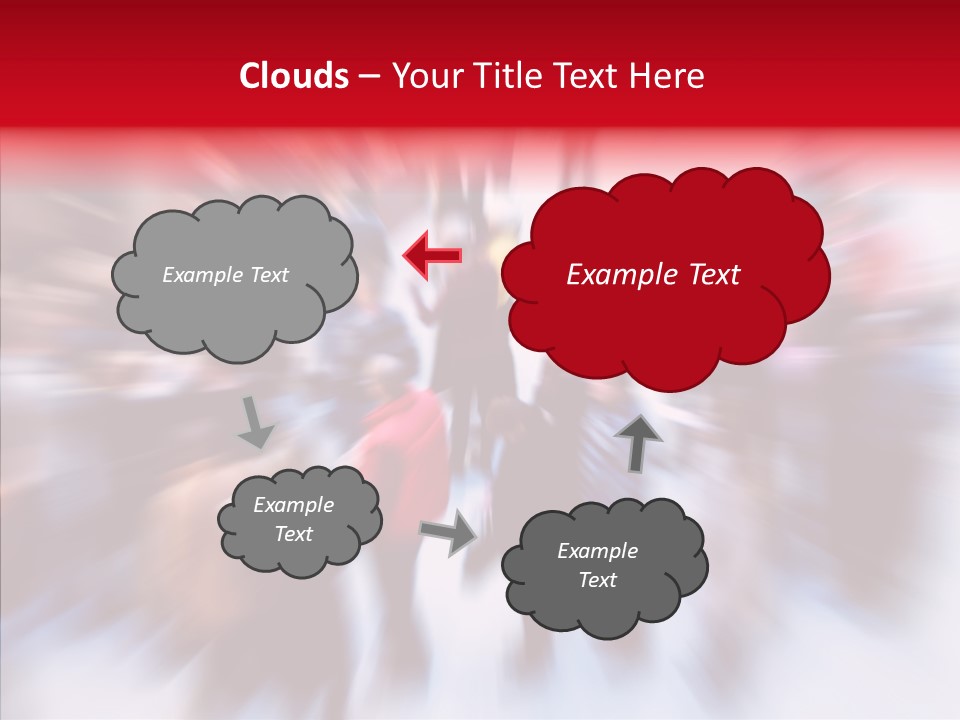 Illustration Of A Crowd Of People PowerPoint Template
