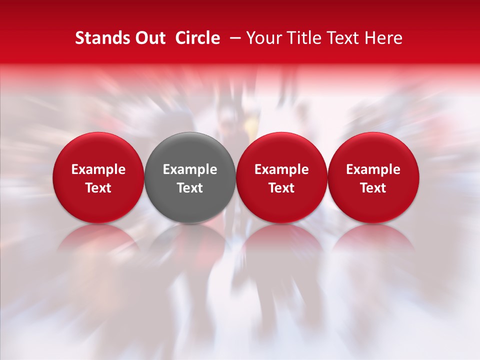 Illustration Of A Crowd Of People PowerPoint Template