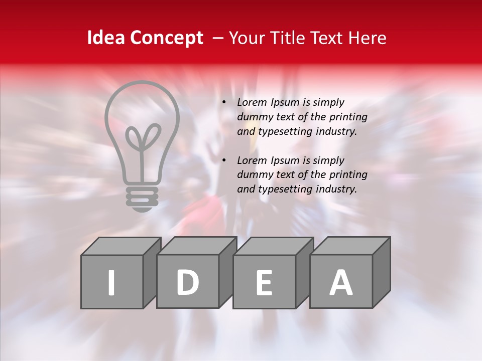 Illustration Of A Crowd Of People PowerPoint Template